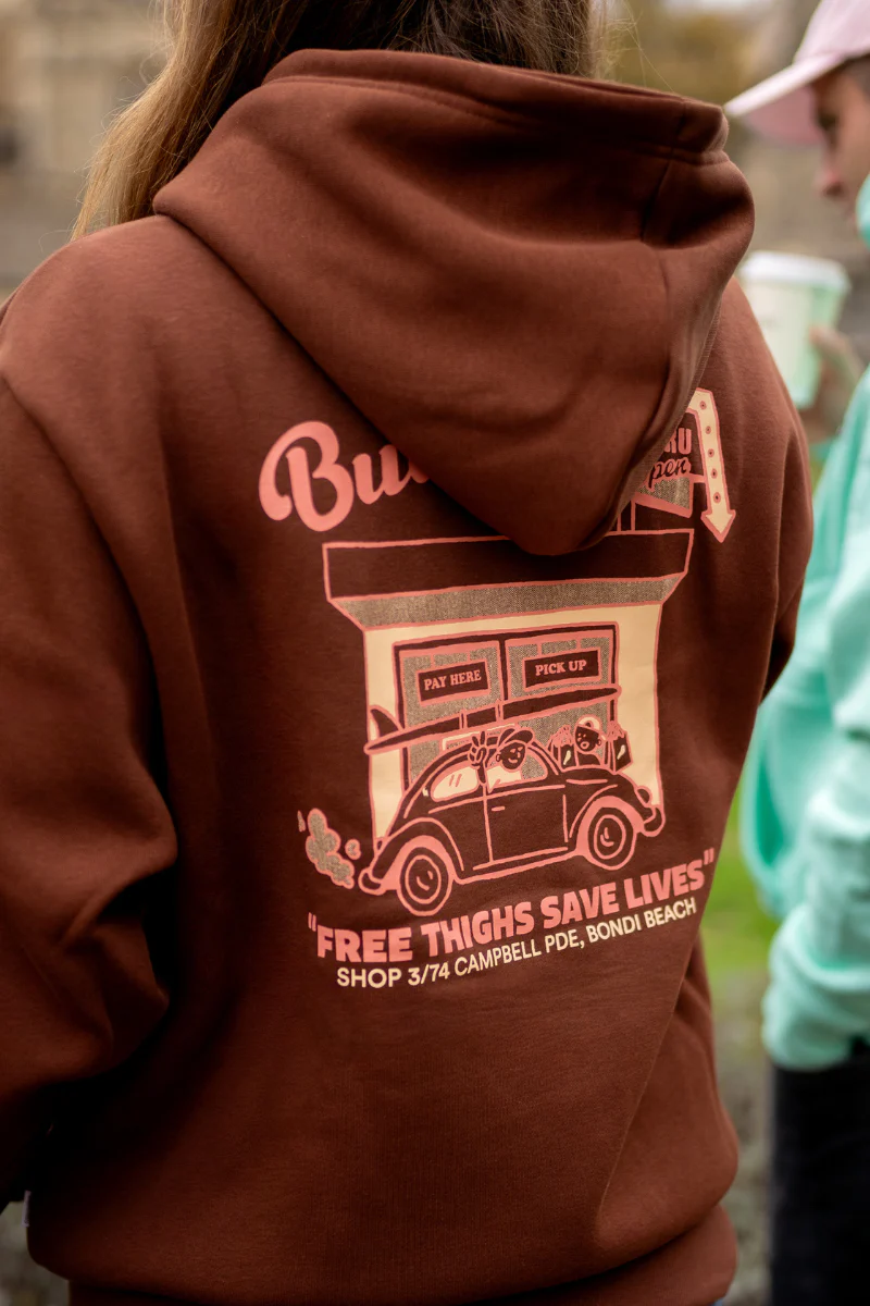 Hoodie in Brown Bondi Store - Image 8