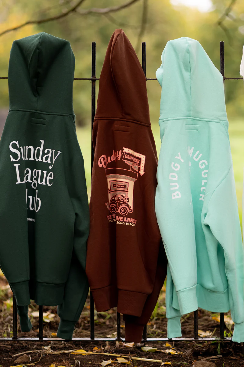 Hoodie in Teal Budgy Arch - Image 11