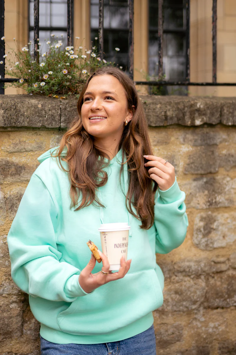 Hoodie in Teal Budgy Arch - Image 3