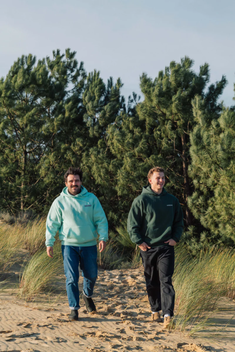 Hoodie in Teal Budgy Arch - Image 4