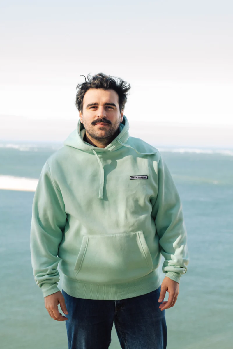 Hoodie in Teal Budgy Arch - Image 5