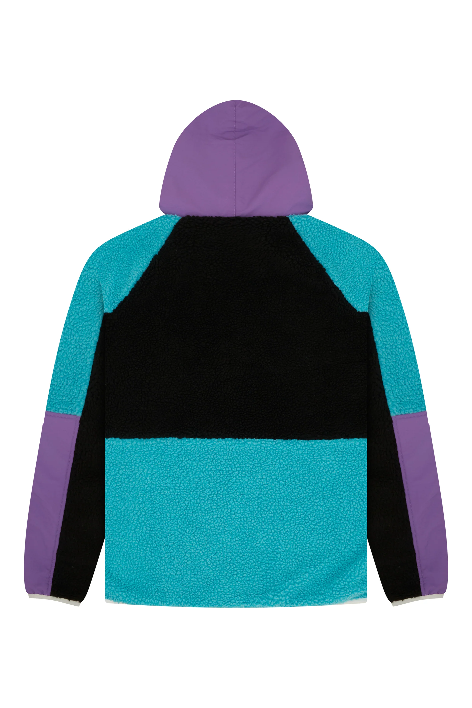Retro Polar Fleece in Black, Violet & Turquoise - Image 5